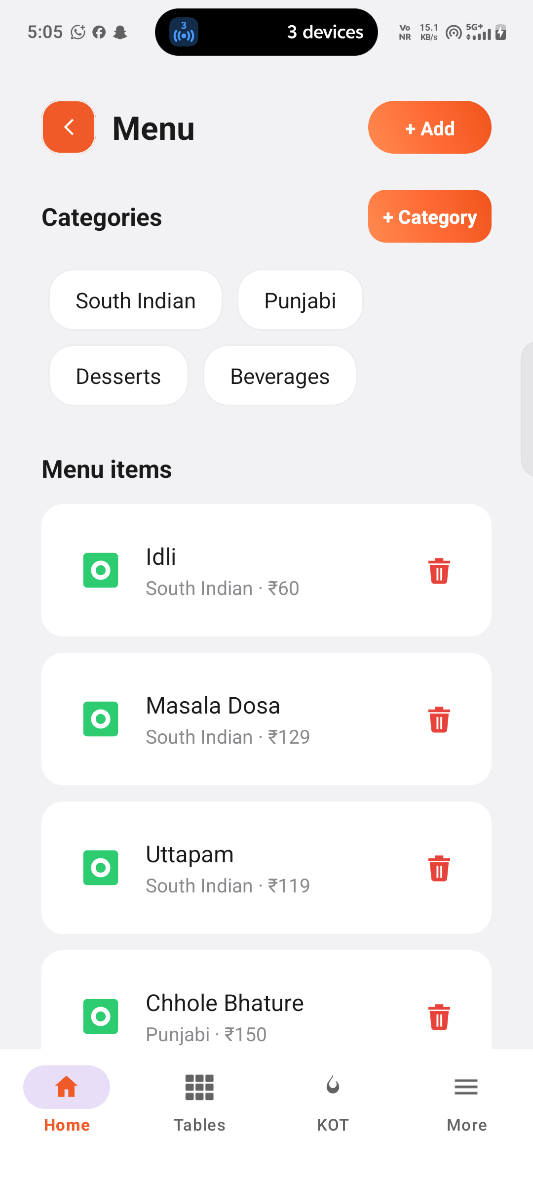 SETTINGS screenshot